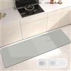 Hixingo Tappeto Cucina in Diatomite Assorbenza Passatoia Cucina Antiscivolo Lavabile Tappeti da Cucina Tappeto da Cucina Tappeto da Bagno Tappetino per Doccia (40x120m,Grigio Chiaro)