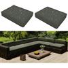 Hiseng Copriseduta Divano Impermeabile da Esterno 2 Pezzi Fodera per Cuscini del Divano da Giardino con Cerniera, Coprisedile Sostitutivi Universale per Divano e Sedile (50x45x10cm,Verde Oliva)