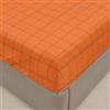 DOTBUY-SHOP Lenzuolo con Angoli Una Piazza e Mezza,Grigio a Righe Morbida Coprimaterasso Matrimoniale,Pianeta Letto Singolo Doppio Sovrapposizioni di Toppers con Angoli Elastici (Arancione,150x200cm)