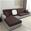 DOTBUY-SHOP Copriseduta Divano Elasticizzato, Jacquard Copri Seduta Divano Elastico Coprisedile Divano Universale Coprisedili per Divano Copri Cuscini Divano (Copri Chaise Longue,Colore caffè)