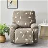 FANSU Copripoltrona Relax Reclinabile Universale 1/2/3 Posto Cina Fiori Stampa Copripoltrona Reclinabile Elasticizzato Coprisedile con Tasche, Fodere per Poltrona Relax (caffè,1 Posto)