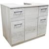Liberoshopping Mobile copricolonna sottolavabo in Legno 70x46xH62 (2 Ante 2 cassetti Quercia Bianco)