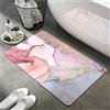 Chickwin Tappetino da Bagno Antiscivolo e Assorbente, Stampa Marmo Tappetino Diatomite da Bagno Tappetino Bagno Asciugatura Rapida Tappetini Bagno Morbido Tappeto Bagno (80x120cm,Viola)