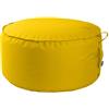 Avalon Tea Pouf Cilindro Puff Rotondo 90x45 cm in Tessuto Tecnico antistrappo per Interno Giallo Limone