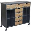 milani home MilaniHome.it - Madia Industrial in Metallo e Legno cm 98,5x38,5x84 HDI coloreMarrone