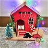 Bseical Porta Gnomo Natalizio Set,Porta Elfo Natale Kit,Porta Elfo Natale Apribile,Casa Elfo Natale Accessori Casa Bambole,Accessori Casa Bambole Miniatura,Addobbi Natalizi Legno,Gnomi Natale Decorazioni Casa