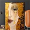 XIANGPEIFBH Stampato su Tela Artista Classico Gustav Klimt lacrima Pittura Astratta Ritratto murale Poster Decorazione della casa 70 x 100 cm (28x39) Senza Cornice