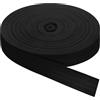 QUARKZMAN Nastri in Sbieco Twill, 41M x 30mm Nastro di Cotone in Tessuto Rotolo Nastro a Spina di Pesce Fettuccia per Abbigliamento Accessori Borse Cucito Fai da Te Rilegature, Nero