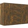 vidaXL Credenza Rovere Fumo 88x30x65 cm in Legno Multistrato