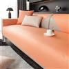 ZCXRYFL Copridivano Penisola Angolare A L/U 1 2 3 4 Posti Finta Pelle Fodere Divano Antiscivolo per Divani in Pelle/Legno/Tessuto Copridivani AntiGraffio Gatto, Impermeabile(90X70cm,Orange)