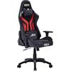 Brigros Nitro - Sedia Gaming In Tessuto Scamosciato E Similpelle Reclinabile 155° Con Cuscino Lombare E Cervicale, Sedia Da Gaming Ergonomica Con Braccioli 3D Regolabili Modello Flyco (Rosso/Nera)