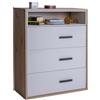 Composad | Cassettiera della Linea MIPIACE con 3 Cassetti per Cameretta, Mobile Contenitore per Bambini e Ragazzi, (LxAxP):89,3x112,1x40,5 cm, Rovere Mielato e Grigio Cashmere Laccato, Made In Italy