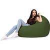 chilly pilley Pouf A Sacco Con Riempimento Di Perline In Eps Pouf Gigante A Sacco Per Interni Ed Esterni Multifunzionale Impermeabilie Per Bambini E Adulti Molti Colori (Verde Scuro,