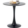 DEYARNA HOME Tavolo da Pranzo Rotondo (Il Desktop è un Pannello Completo), Tavolo da Cucina Moderno per Sala da Pranzo, Soggiorno, Caffè, Ufficio, Balcone, 70 * 70cm*75cm (Nero)