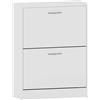 Vida Designs Scarpiera, 2 Cassetti, Colore, Bianco, Misure del Prodotto: H 80 x L 60 x P 24 cm Circa