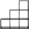 Rebecca Mobili Scaffale nero, libreria moderna, 6 scompari, legno mdf, per ordine libri oggetti, salotto studio - Misure: 97,5 x 97,5 x 29 cm (HxLxP) - Art. RE6040