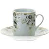 Hervit Set Due tazzine caffè Giallo con piattino in Porcellana Botanic Ø9x5 cm