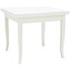 Vicentini arreda TAVOLO IN LEGNO ALLUNGABILE A LIBRO SHABBY CHIC LACCATO BIANCO (90x90 (180))