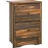 HOMCOM Comodino con 2 Cassetti in stile Rustico, 40x30x56 cm, Marrone | Comodino per Camera da Letto in Legno
