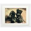 1art1 Vincent Van Gogh Poster Natura Morta, Paio di Scarpe 1886 Quadro in Cornice con Pregiato Passepartout | Immagini A Parete | in Una Cornice 40x30 cm