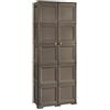 Tontarelli omnimodus armadio 5 moduli 5 ripiani 4 vani aperti, wengè, 79 x 43 x 203 centimeters