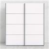 CAESAROO Armadio 182x200H cm Bianco opaco con due ante scorrevoli - Bianco