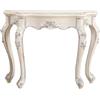 AYHARYLH Vintage Console Table With Floral Carving, White Narrow Entryway With Legs For Living Room, Stable Sofa For Hallway, Bedroom(Silver,78cm/30.7in)
