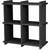 Gicos Scaffale bacheca libreria Porta Oggetti in Legno wengè 4 Ripiani 35 * 13 * 35 cm DOU-782480