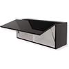 HAJDUK FURNITURE Mobile Alto Armadietto Pensile a Parete Nero Lucido, 35 cm di altezza, 90 cm di larghezza, 32 cm di profondità