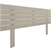 DHOME Testiera in Legno Riciclato DM con Gambe Stile Pallet Orizzontale Letto Pallet Supporti inclusi(Finitura lino, 160cm)
