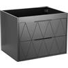 UEV Mobile Sottolavabo per Bagno, 60CM Mobile Bagno Sottolavabo, Mobiletto Bagno Sospeso con 2 Cassetti, Lavandino da Bagno non Incluso, Nero