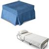 Nuvole di Sonno Kaysa Pouf Letto Pieghevole Reverso Materasso Waterfoam 11cm Ortopedico | Rete Ortopedica, Tessuto Sfoderabile e Lavabile, Salvaspazio per Camera e Soggiorno, Design Moderno, Made in Italy