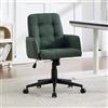 chairus Sedia da Ufficio in Tessuto Sedie per Scrivania con Schienale Trapuntato Sedia Girevole con Ruote Poltrona Altezza Regolabile per Ufficio/Studio/Trucco, Verde
