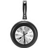 Hopbucan 8 Pollici Padella Design Orologio da Parete Appeso Orologio da Cucina nel Metallo, Orologio da Parete Unico Un Tema, per la Decorazione della Stanza di Casa, Nero