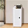 LANTUS Piccolo Mobile da Guardaroba per Toilette, Supporto per Carta Igienica, Colonna, Armadio da Bagno, Armadietto, Mensola Regolabile, 30 x 30 x 80 cm - Bianco