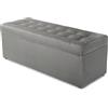 MG Design Pouf contenitore imbottito 45 × 120 cm Grigio - capacità ca. 140 L, fino a 300 kg, seduta morbida, struttura solida, già montato e facile da pulire