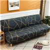 WWQQKJ Copridivano Clic Clac 3 2 Posti Senza Braccioli Elasticizzato Fodera per Divano Letto Pieghevole, Fodera per Elastici Futon Copridivano Senza braccioli(R,120-155cm)