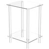 Generic Tavolino in acrilico trasparente, 30 x 25 x 55 cm, design, mensola multifunzionale, organizer moderno per hotel, dormitorio, appartamento, ristorante, bagno, soggiorno