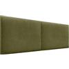 DHOME Testiera Imbottita Liscia in Tessuto Aqualine Altezza 70CM Spessore 4cm e 8cm per Parete Acustica Testiere Fonoassorbenti Letto Camera da Letto (Tessuto Verde, 180cm Doppio, Spessore 8cm)
