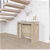VE.CA.s.r.l. VE.CA - Tavolo Allungabile Mercurio, Made in Italy - Console Allungabile con Porta Prolunghe fino a 3 Metri, 14 Posti Quercia Sherwood - Moderno Dasterno, Sala da Pranzo (14 Posti, Quercia Sherwood)