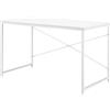 [en.casa] Scrivania con Telaio in Metallo Postazione di Lavoro Tavolo PC Computer per Ufficio Studio Scrittoio con Gambe in Metallo e Piano da 120x60 cm - Bianco