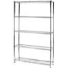Archimede Sistema Componibile, Scaffale Cinque Ripiani, Grigio (Cromato), 121 x 36 x 200 cm