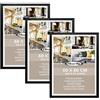 Close Up - Set di 3 cornici per poster, 60 x 80 cm, in legno, colore: Nero