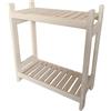 Stolarstwo Wochnik S.C. Scaffale in legno, impilabile, in legno di pino, larghezza 33 cm, lunghezza 60 cm, altezza 45 o 60 cm, 2 o 3 ripiani (60 x 60 x 33 cm, 2 ripiani)