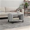RJPLMFV Tavolino da soggiorno Tavolino multifunzionale Tavolino da Salotto Grigio Sonoma 60x50x40 cm Legno Multistrato