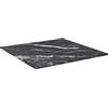Solivagant Piano Tavolo Nero 40x40 cm 6 mm Vetro Temperato Design Marmo,Nero,2.8kg