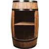 CREATIVE COOPER Botte di legno per la casa - Mobiletto per vino in stile retrò - Botte di vino come bottiglia - Mobiletto - Bar in alto 80 cm - Elegante mobile in wengé