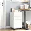 HOCSOK Armadietto da Ufficio con 4 Cassetti, Armadio di Archiviazione Rimovibile Sotto la Scrivania, Cassettiera Schedario da Ufficio per Ufficio, Studia (Bianco)
