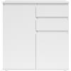AVANTI TRENDSTORE Bra - Comò in legno laminato di colore bianco/nero con 2 ante. Disponibile in diversi colori. Dimensioni LAP ca. 80x84x35 cm.