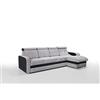 Robin Inspire Bristol Divano angolare con funzione letto con cassetto letto grigio nero angolo a destra 313 x 169 x 95